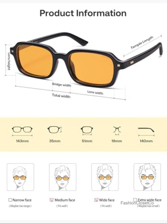 Trendy Rectangle Polarized Sunglasses, Thin Slim Square Sunnies for Women Men main image 6